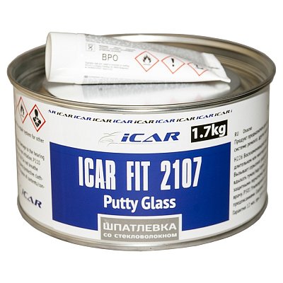 Шпатлевка  ICAR FIT 2107  полиэфирная, со стекловолокном, уп.1,7кг IC-ICF-PEG-2107-1700